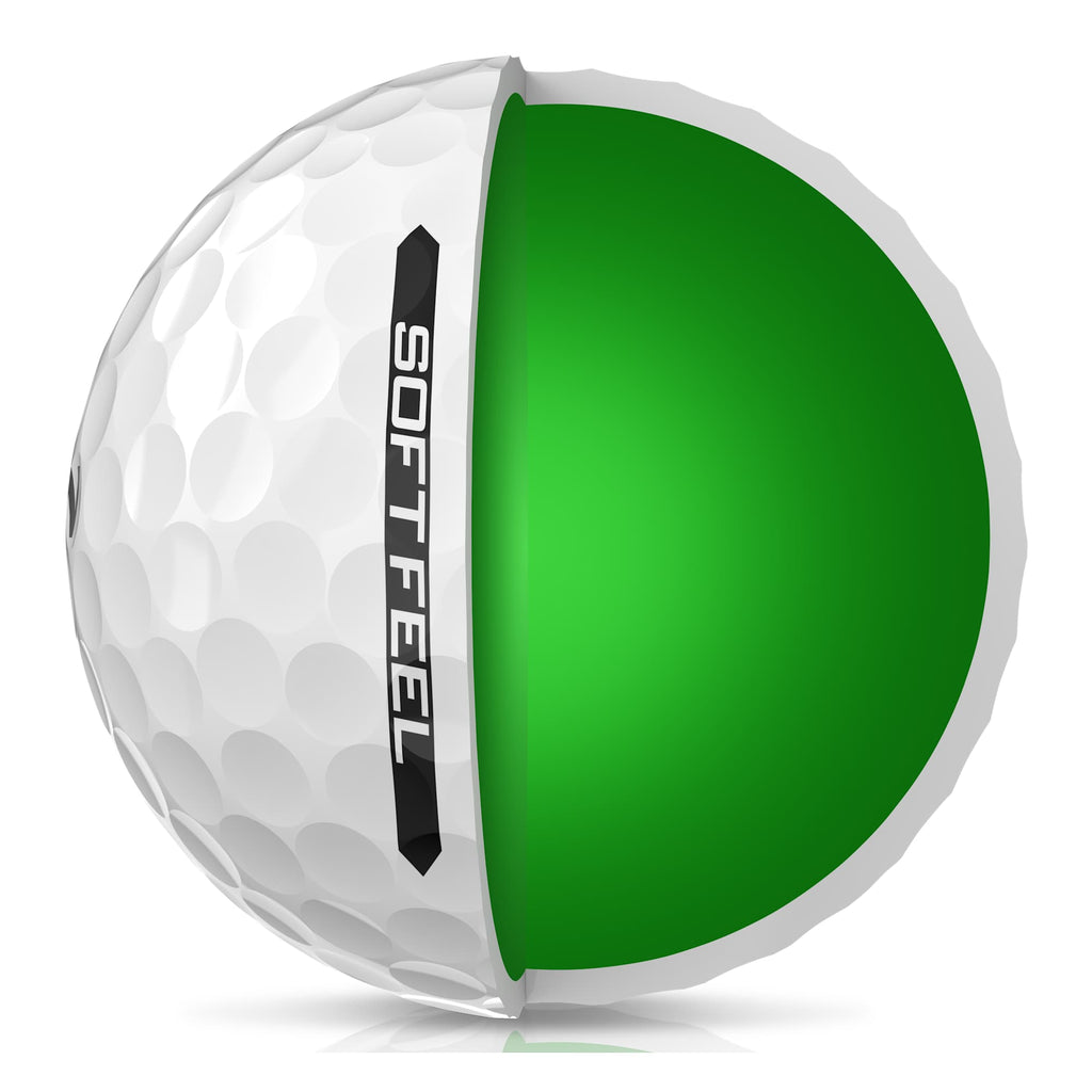 Srixon Soft Feel Low Compression Golf Balls, 12 Pack Full Color - White - Front
