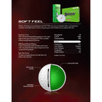 Srixon Soft Feel Low Compression Golf Balls, 12 Pack Full Color - White - Spec