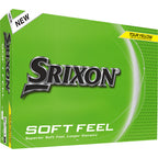Srixon Soft Feel Low Compression Golf Balls, 12 Pack Full Color - Yellow - Right Angle Packaging 2