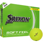 Srixon Soft Feel Low Compression Golf Balls, 12 Pack Full Color - Yellow - Right Angle Packaging