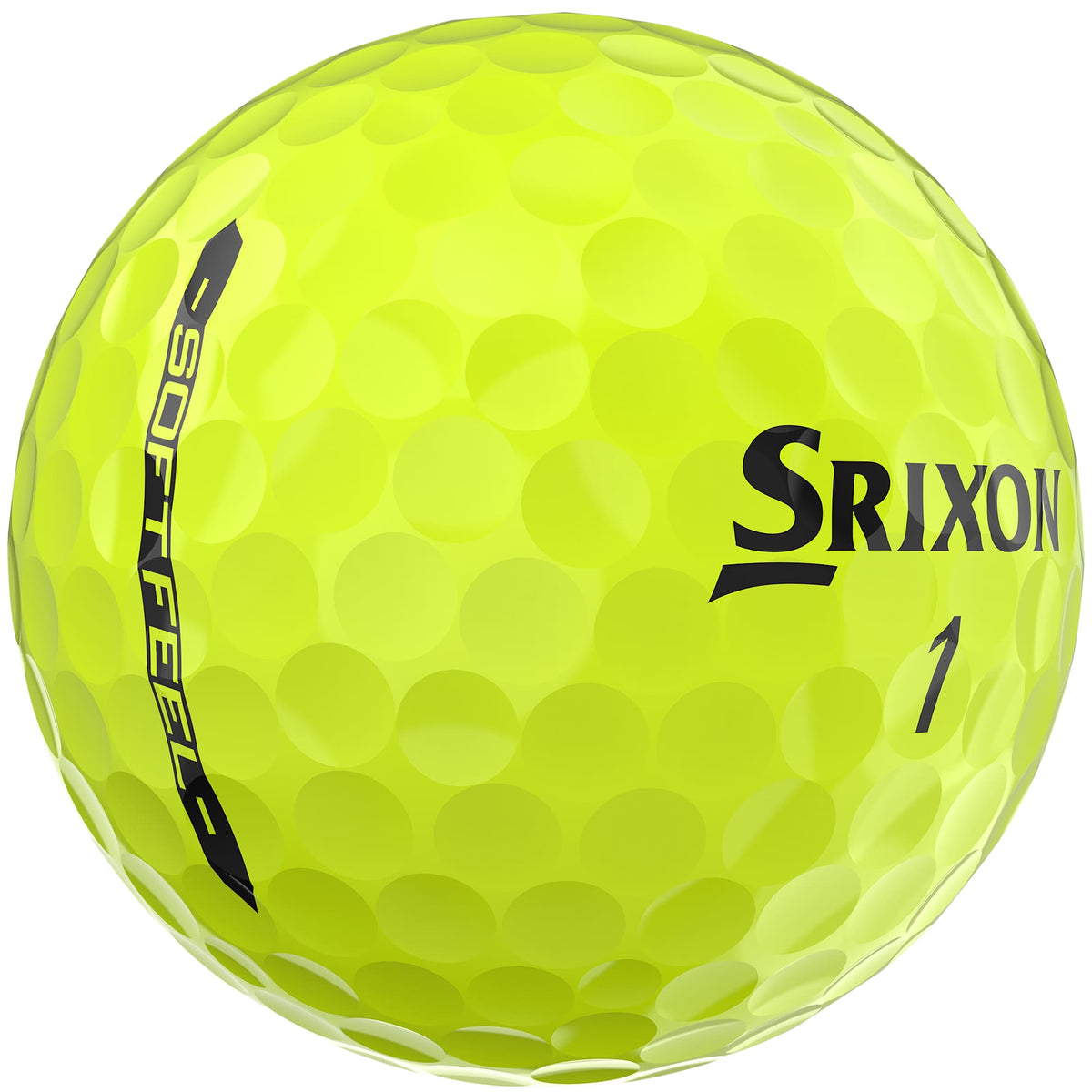 Srixon Soft Feel Low Compression Golf Balls, 12 Pack Full Color - Yellow - Right Angle