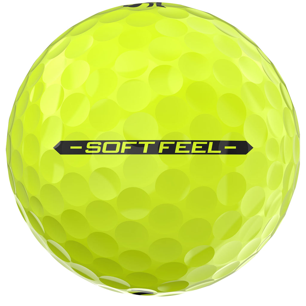 Srixon Soft Feel Low Compression Golf Balls, 12 Pack Full Color - Yellow - Side