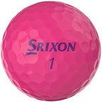 Srixon Soft Feel Low Compression Golf Balls, 3 Pack Full Color - Pink - Back