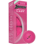 Srixon Soft Feel Low Compression Golf Balls, 3 Pack Full Color - Pink - Right Angle Packaging