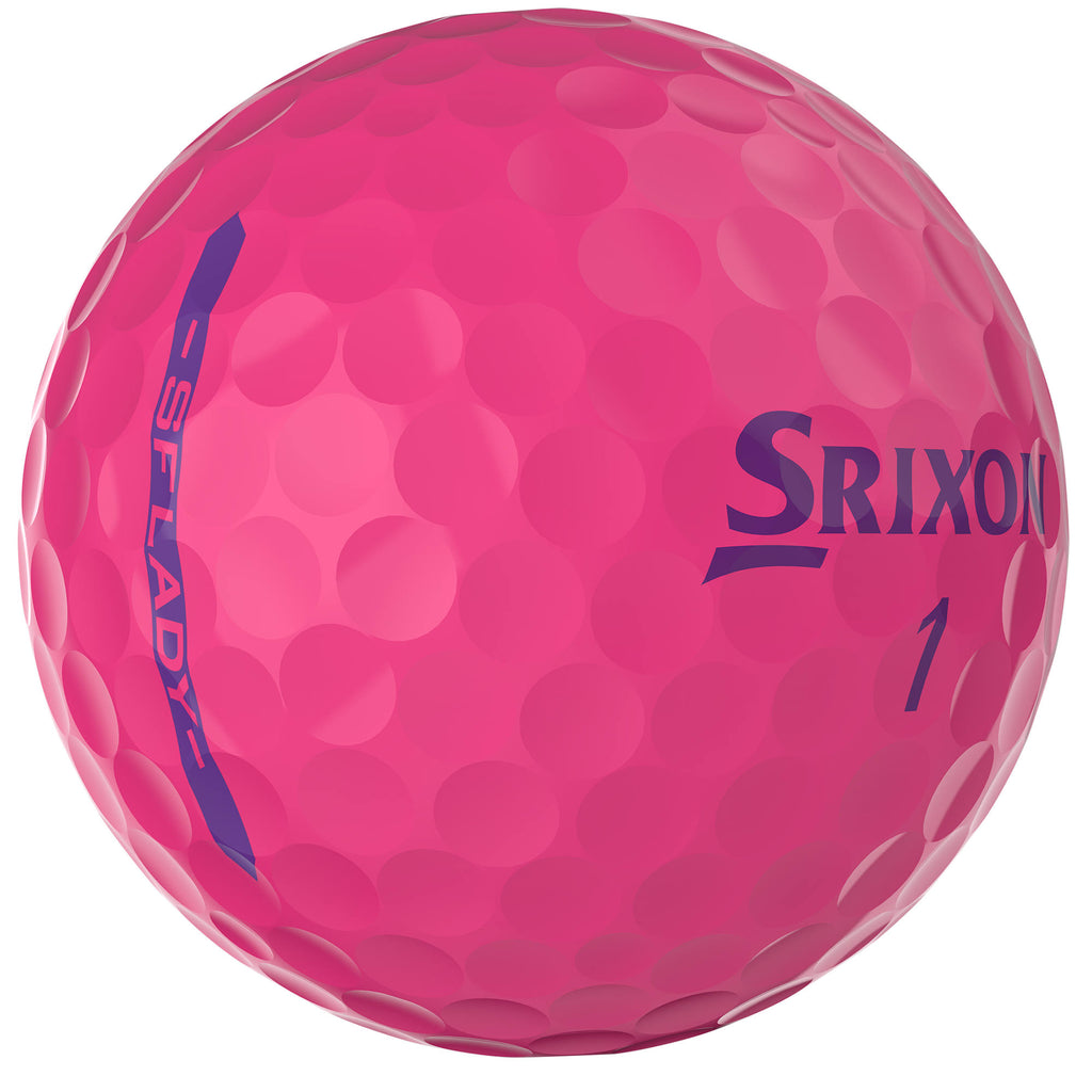 Srixon Soft Feel Low Compression Golf Balls, 3 Pack Full Color - Pink - Right Angle