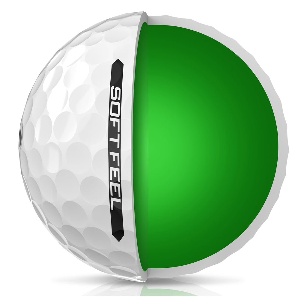 Srixon Soft Feel Low Compression Golf Balls, 3 Pack Full Color - White - Detail Side