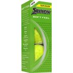 Srixon Soft Feel Low Compression Golf Balls, 3 Pack Full Color - Yellow - Right Angle Packaging 2
