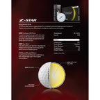 Srixon Z-Star Tour Golf Balls with High Greenside Spin, 3 Pack Full Color - White - Spec