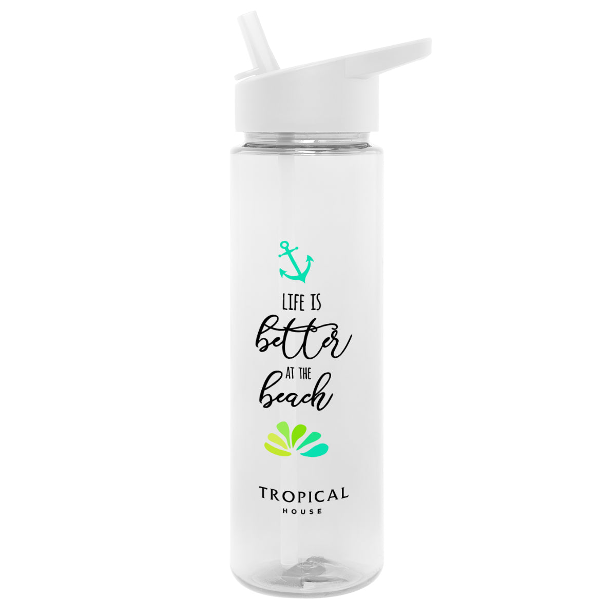 Staccato Bottle in Full Color, 28 oz - Clear - Colorbrite
