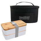 Stackable Bento Box in an Insulated Case - Stackable Bento Box With Insulated Carrying Case