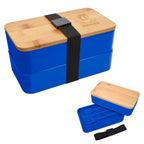 Stackable Bento Lunch Set, Recycled - Black - Laser Engraving