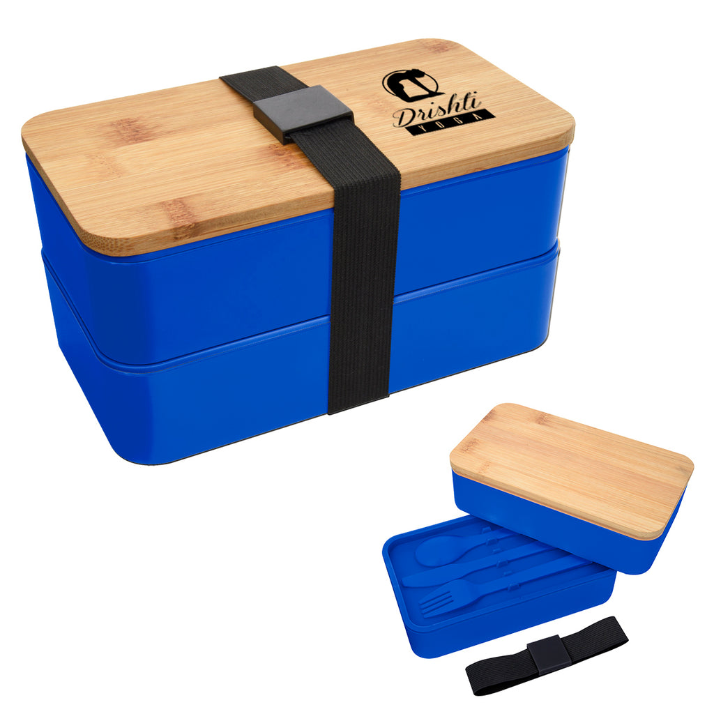 Stackable Bento Lunch Set, Recycled - Black - Silk Screen