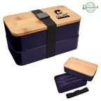 Stackable Bento Lunch Set, Recycled - Black - Silk Screen