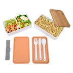 Stackable Bento Lunch Set, Recycled - Gray - Inuse_Blank