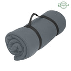 Stadium Blanket in Recycled Fleece - Charcoal - Strap_Blank