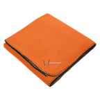 Stadium Blanket in Recycled Fleece - Orange - Embroidery