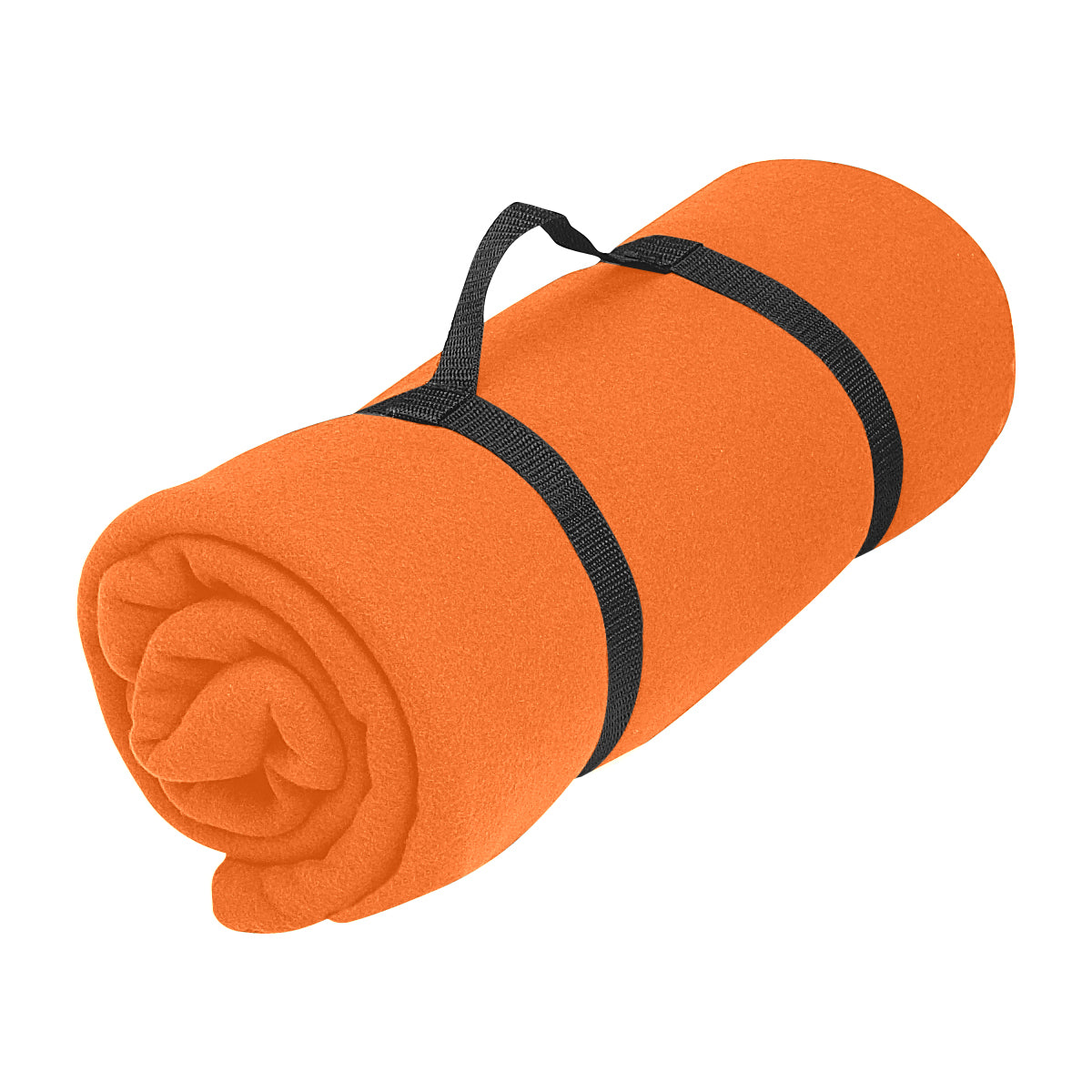 Stadium Blanket in Recycled Fleece - Orange - Strap_Blank