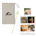Stainless Steel Cocktail Stirrers with Infusion Packet Kit