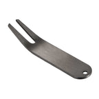 Stainless Steel Divot Repair Tool Laser Engraving - Silver - Left Angle