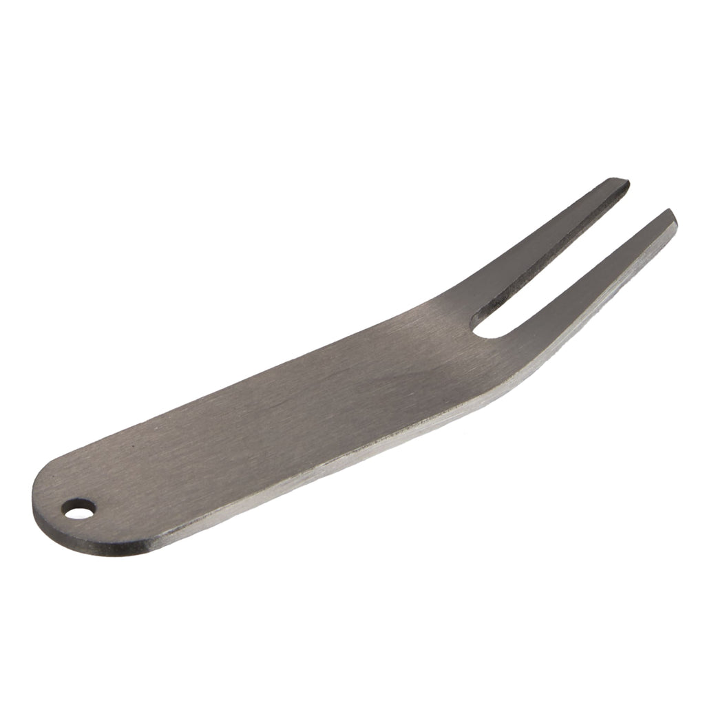 Stainless Steel Divot Repair Tool Laser Engraving - Silver - Right Angle