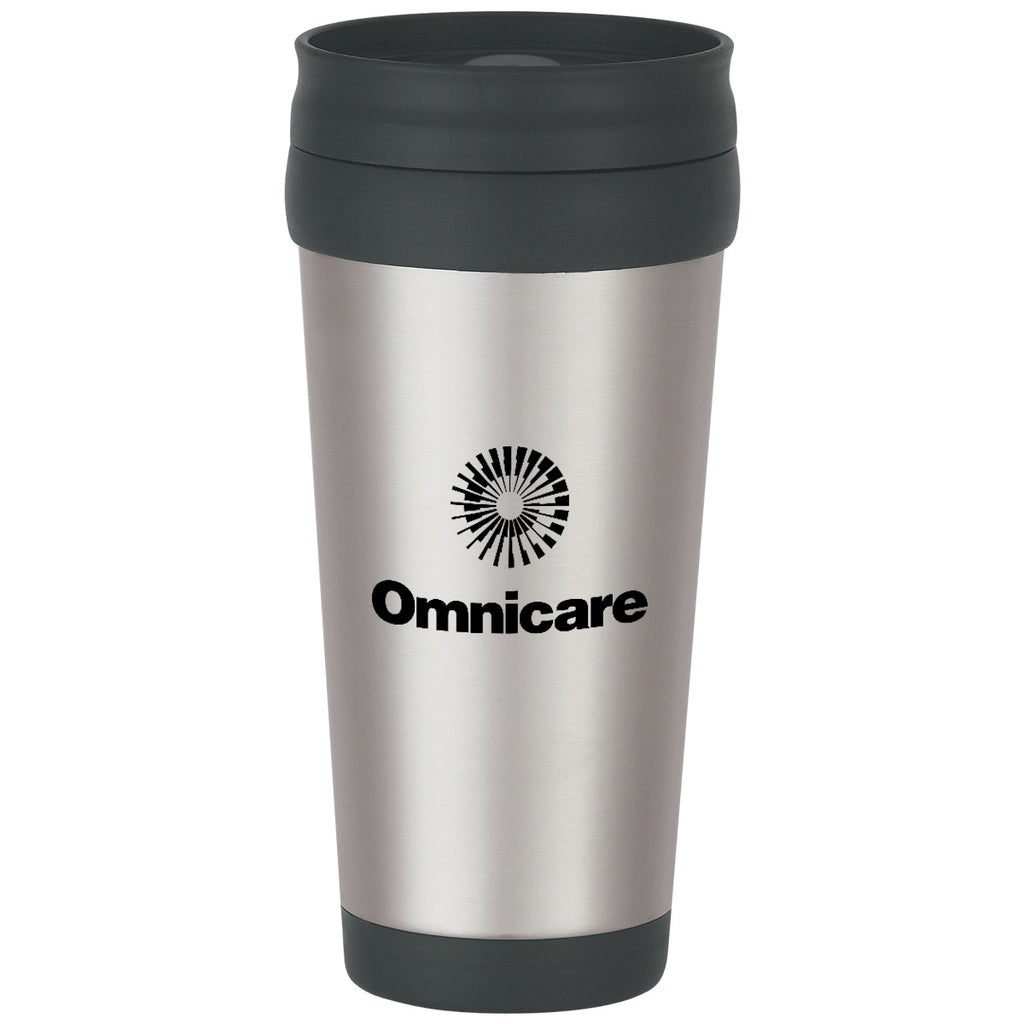 Stainless Steel Slide Action Travel Tumbler, 16 oz - Silk Screen