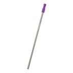 Stainless Steel Straw Kit with Cotton Pouch, Five Pack - Purple - Laser