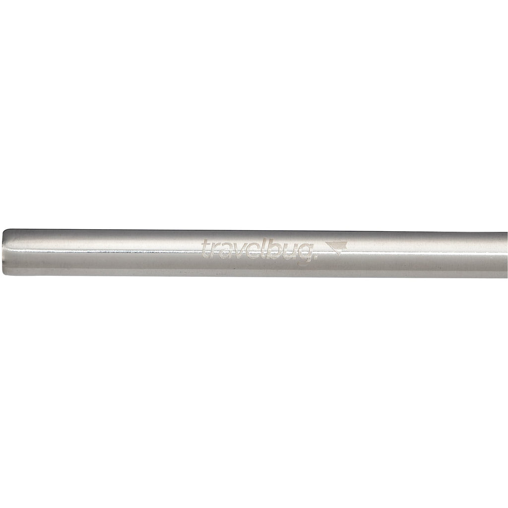 Stainless Steel Straw Set with Brush and Pouch Transfer - Silver - Photo