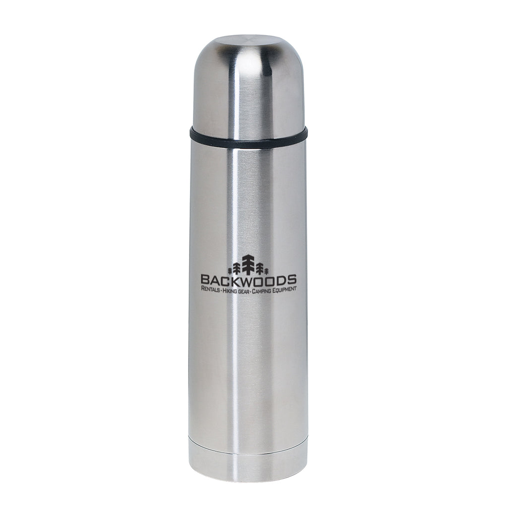 Stainless Steel Thermos, 16 oz - Silver - Silk Screen
