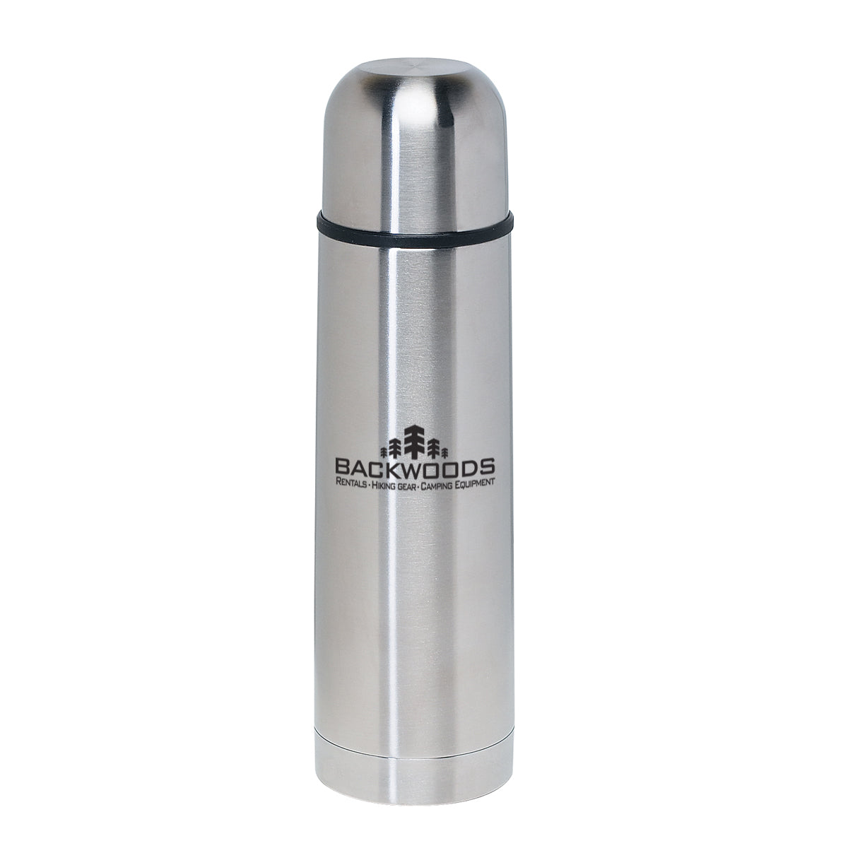 Stainless Steel Thermos, 16 oz - Silver - Silk Screen