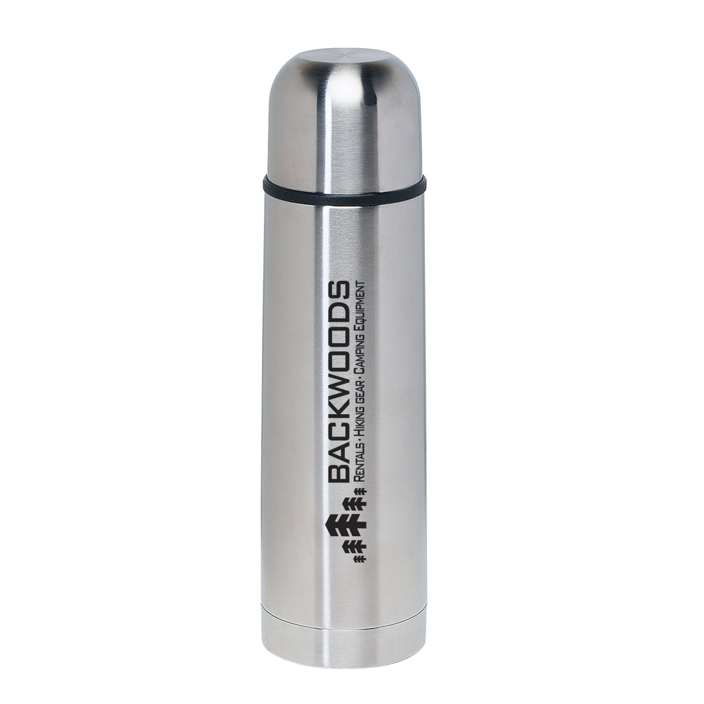 Stainless Steel Thermos, 16 oz - Silver - Silk Screen