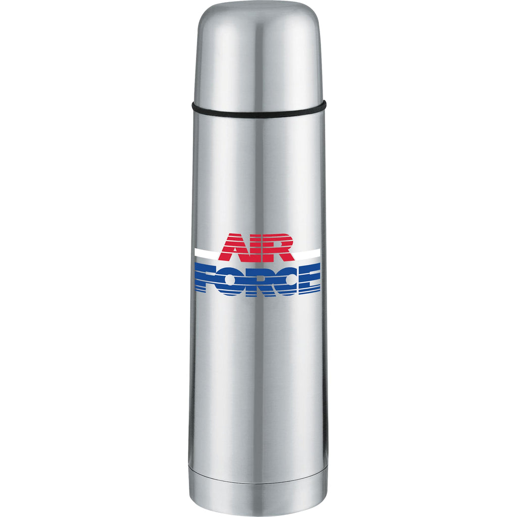 Stainless Steel Vacuum Bottle with Locking Cap, 16.9 oz Laser Engraving - Stainless Steel - Front