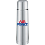 Stainless Steel Vacuum Bottle with Locking Cap, 16.9 oz Laser Engraving - Stainless Steel - Front