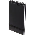 Stand Up Pocket Jotter with Recycled Cover, 3 x 5 Inches - Black - Left Angle