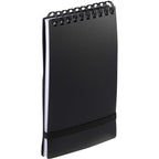 Stand Up Pocket Jotter with Recycled Cover, 3 x 5 Inches - Black - Right Angle 2