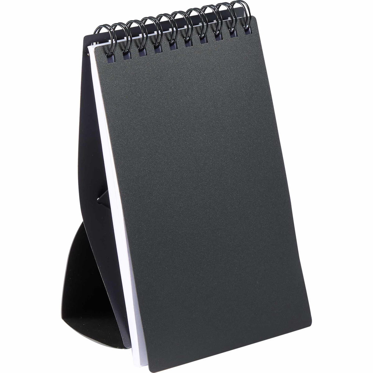 Stand Up Pocket Jotter with Recycled Cover, 3 x 5 Inches - Black - Right Angle