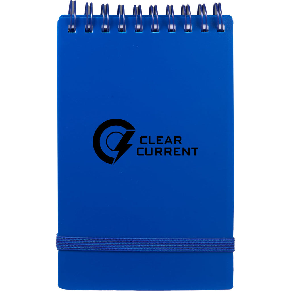 Stand Up Pocket Jotter with Recycled Cover, 3 x 5 Inches - Blue - Front