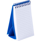 Stand Up Pocket Jotter with Recycled Cover, 3 x 5 Inches - Blue - Right Angle Open