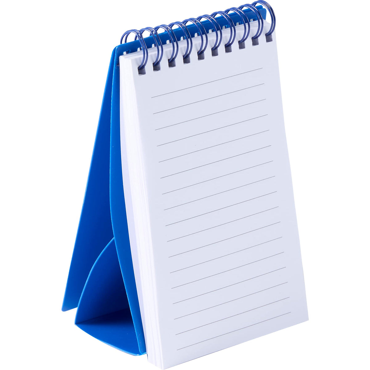 Stand Up Pocket Jotter with Recycled Cover, 3 x 5 Inches - Blue - Right Angle Open