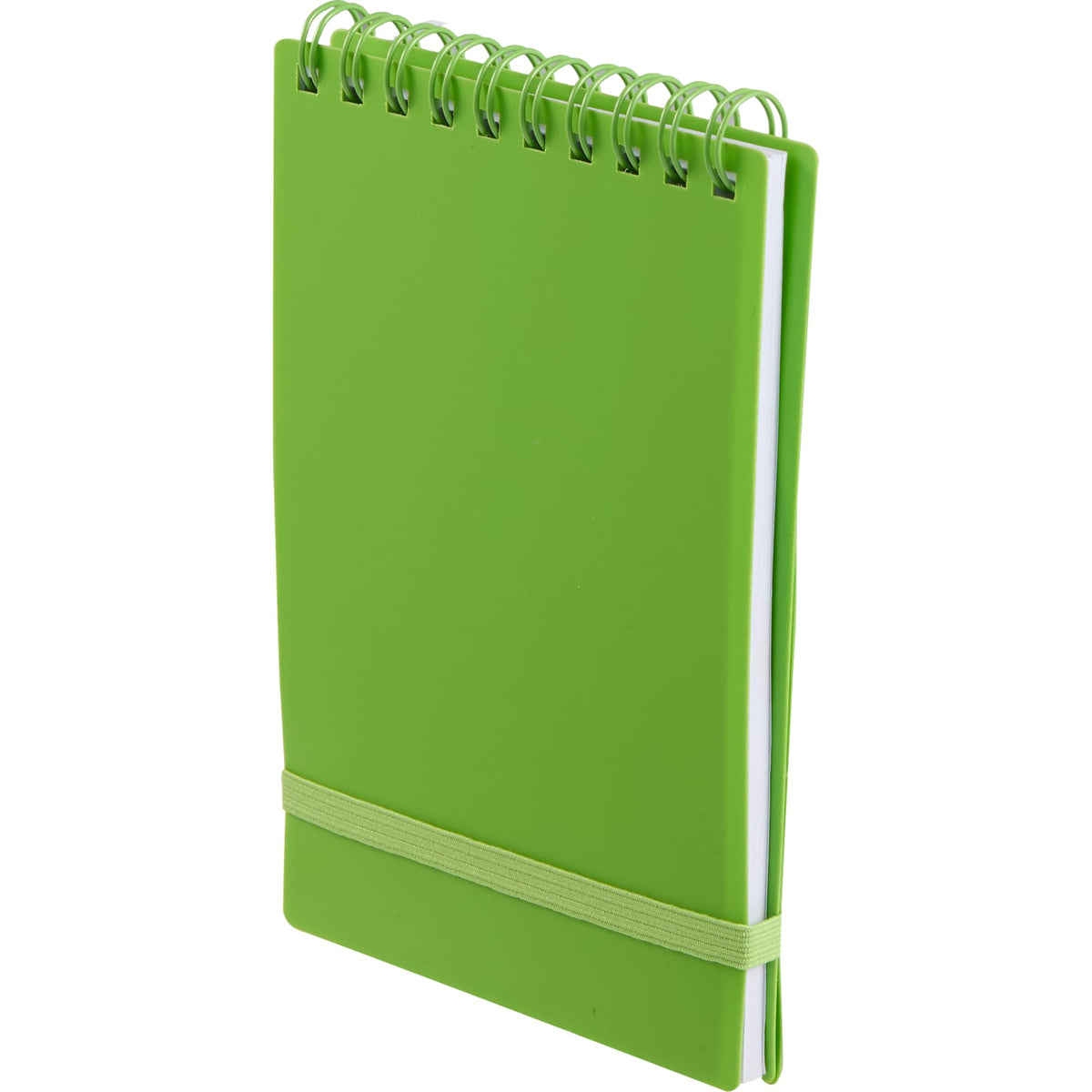 Stand Up Pocket Jotter with Recycled Cover, 3 x 5 Inches - Lime - Left Angle