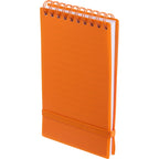 Stand Up Pocket Jotter with Recycled Cover, 3 x 5 Inches - Orange - Left Angle 2