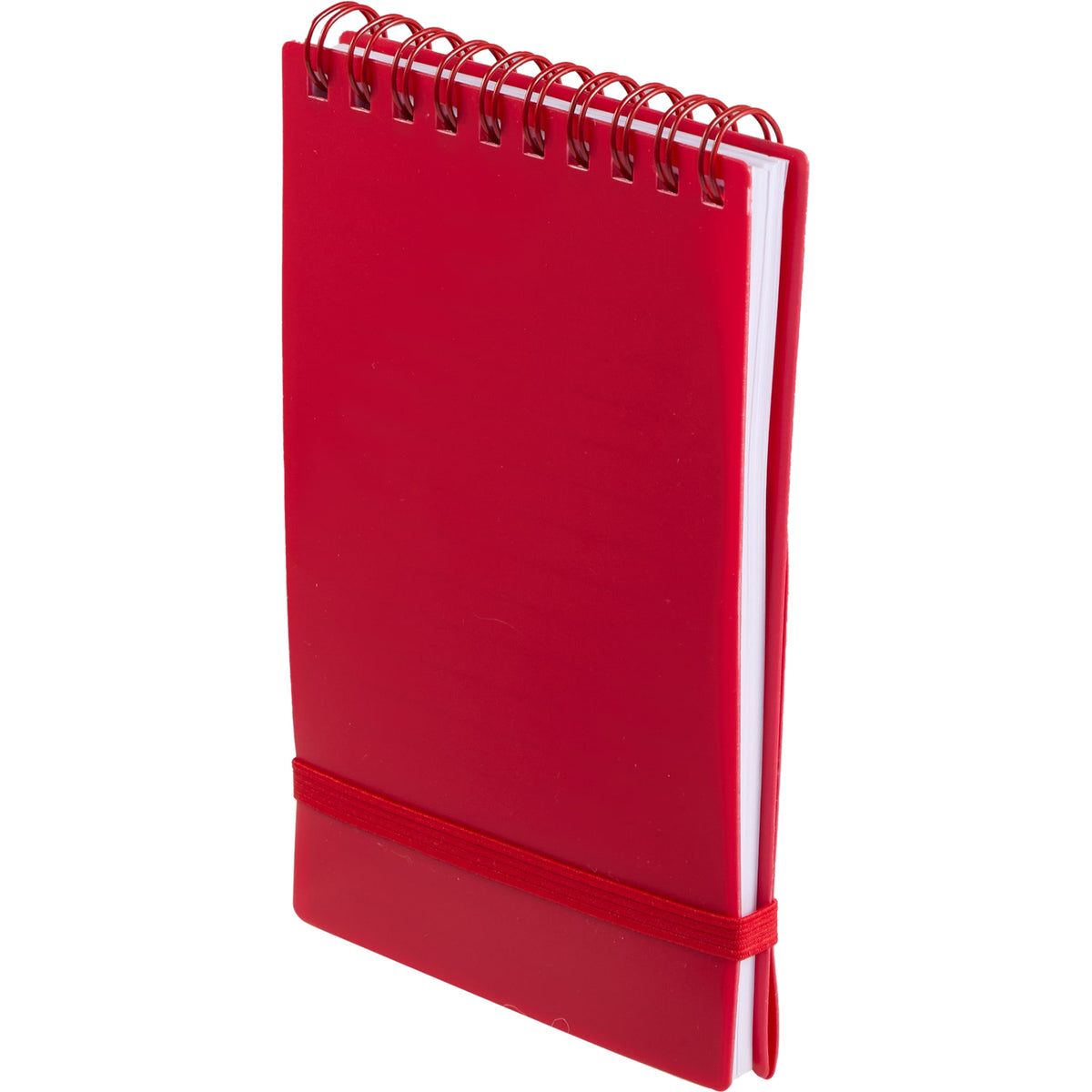 Stand Up Pocket Jotter with Recycled Cover, 3 x 5 Inches - Red - Left Angle