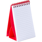 Stand Up Pocket Jotter with Recycled Cover, 3 x 5 Inches - Red - Right Angle Open