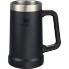 Stanley Adventure Big Grip Beer Stein, 24 oz Laser Engraving - Black - Back