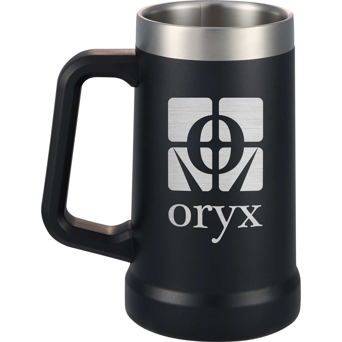 Stanley Adventure Big Grip Beer Stein, 24 oz Laser Engraving - Black - Front