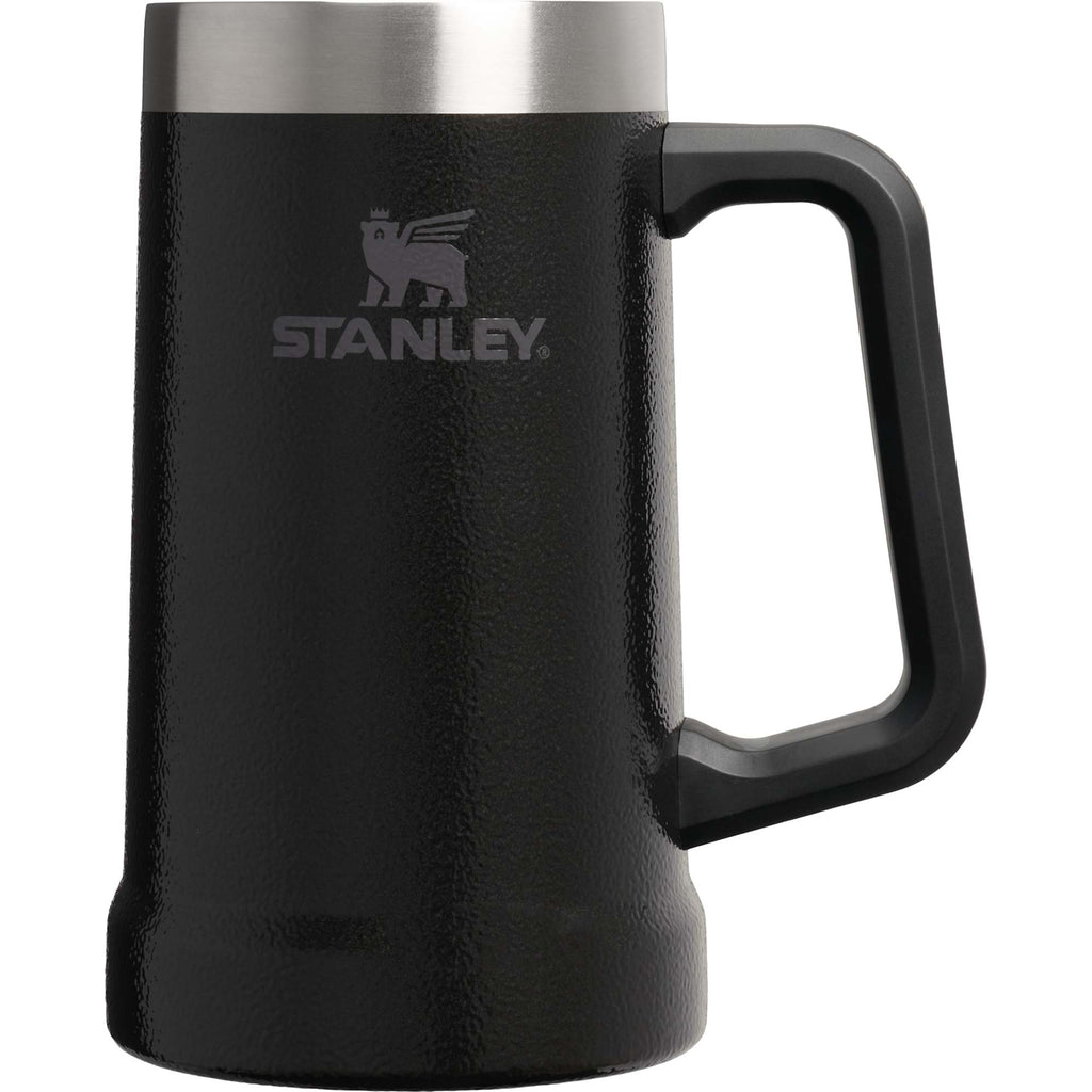 Stanley Adventure Big Grip Beer Stein, 24 oz Laser Engraving - Hammertone Black - Back