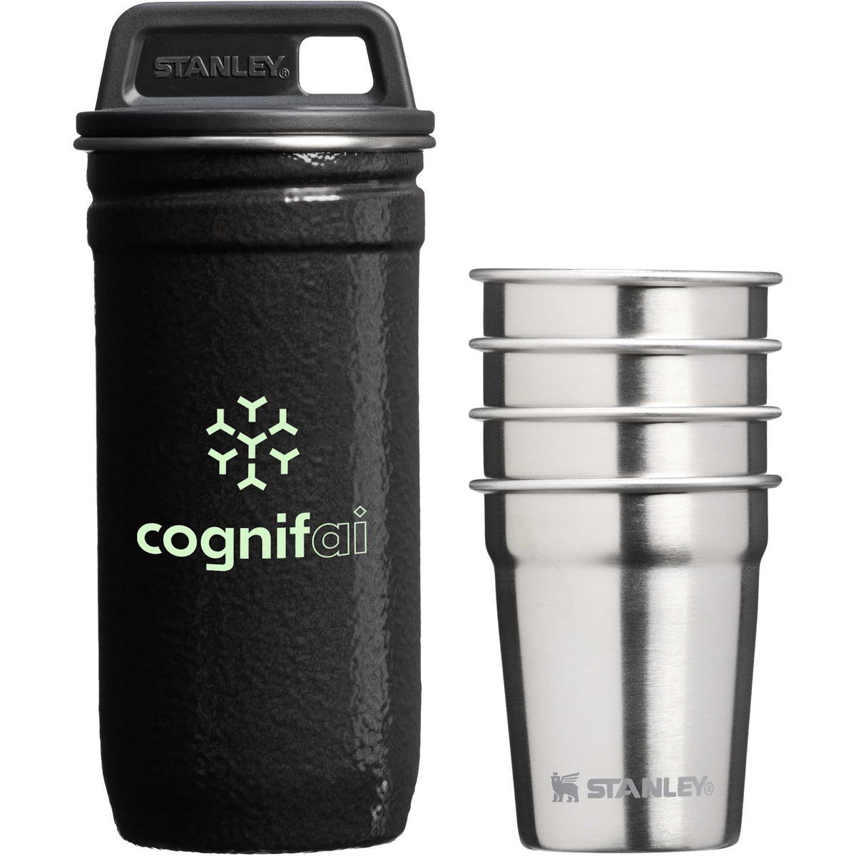 Stanley Adventure Nesting Shot Glasses, Set of 4 - Hammertone Black - Front