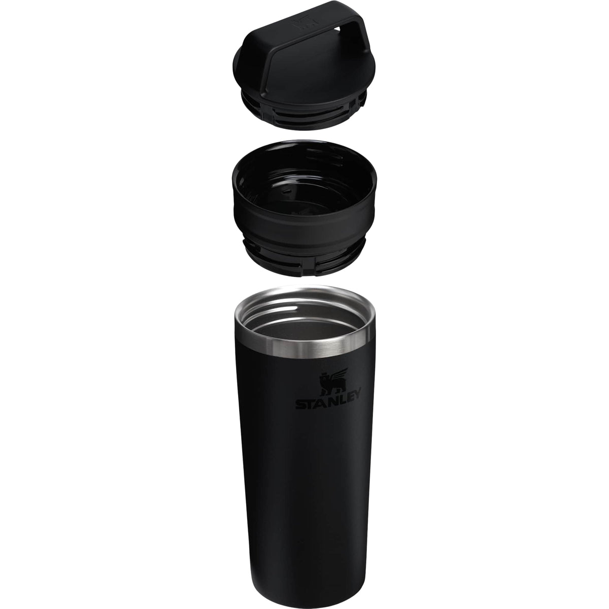 Stanley Cafe-To-Go Travel Mug, 16 oz Full Color - Black - Right Angle Detail 2