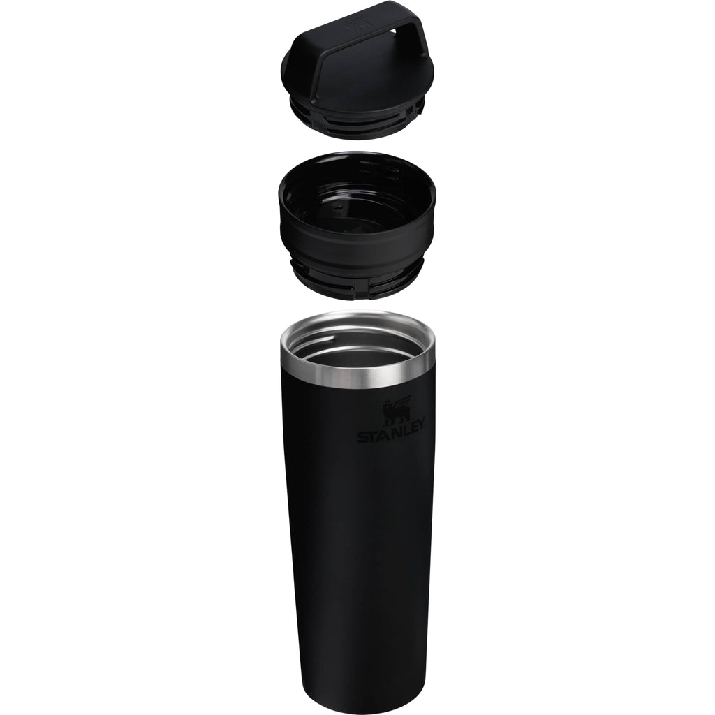 Stanley Cafe-To-Go Travel Mug, 20 oz Laser Engraving - Black - Right Angle 2