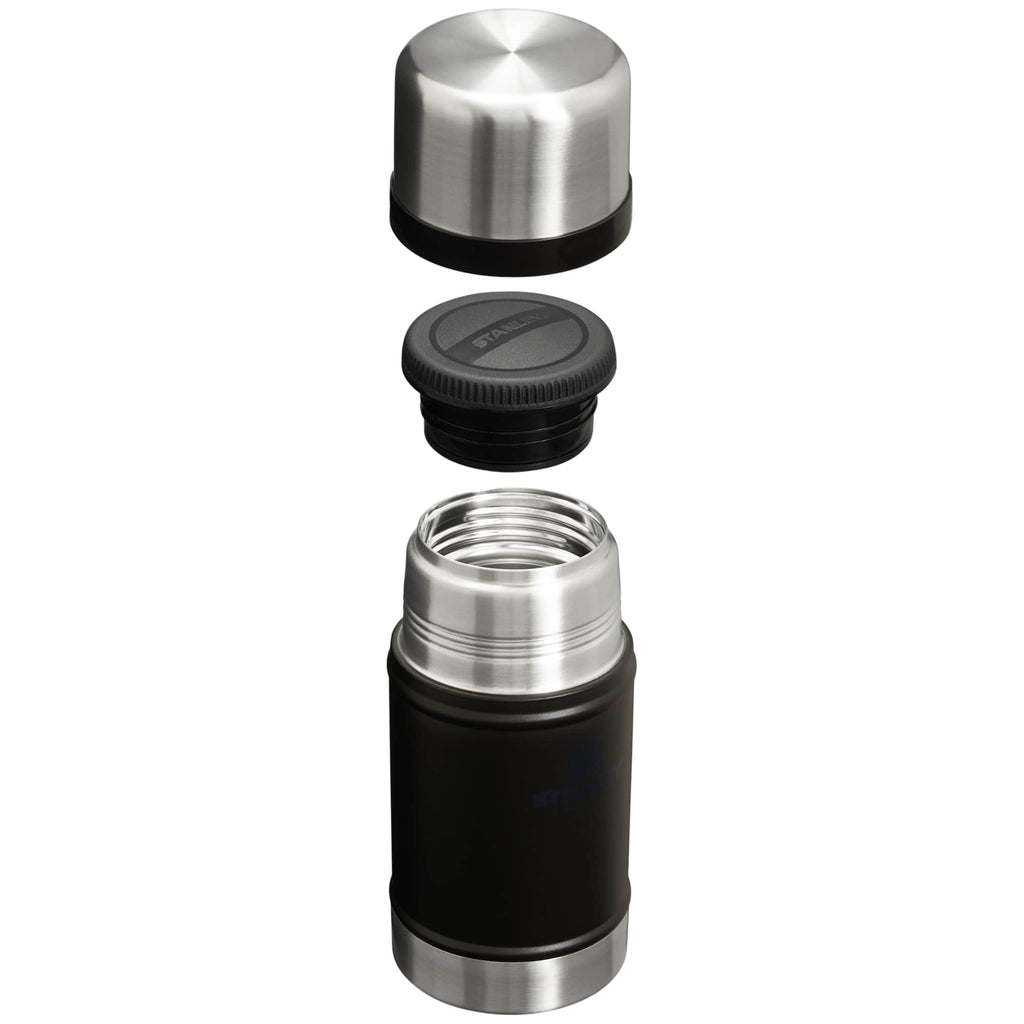 Stanley Classic Legendary Food Jar with Cup Lid, 24 oz Laser Engraving - Black - Back Detail 2