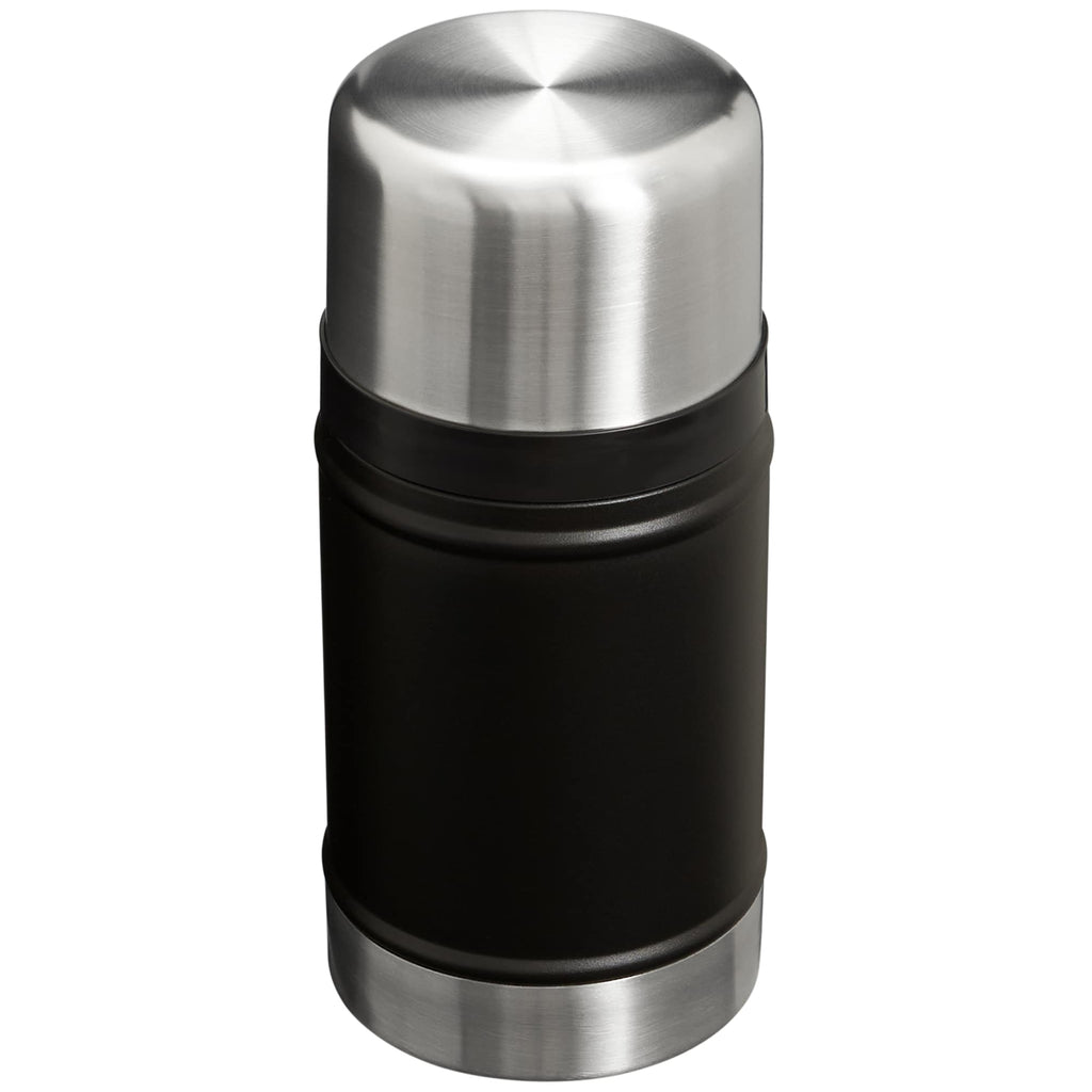 Stanley Classic Legendary Food Jar with Cup Lid, 24 oz Laser Engraving - Black - Back Detail